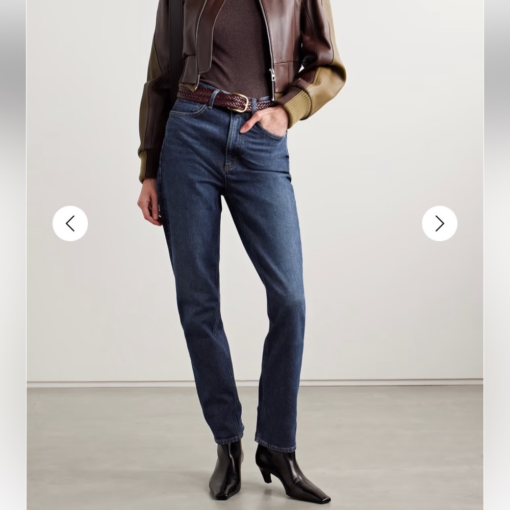 AGOLDE High Rise Stovepipe straight-leg organic jeans  size 24 - Picture 2 of 6